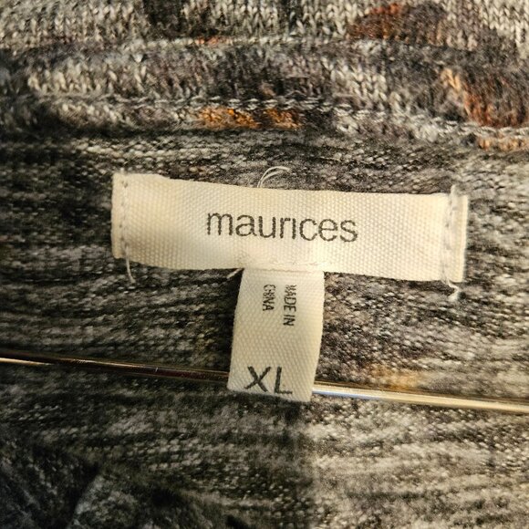 Maurices XL Leopard Print Cowl Neck Pullover Sweater Gray animal print soft warm - Picture 9 of 11